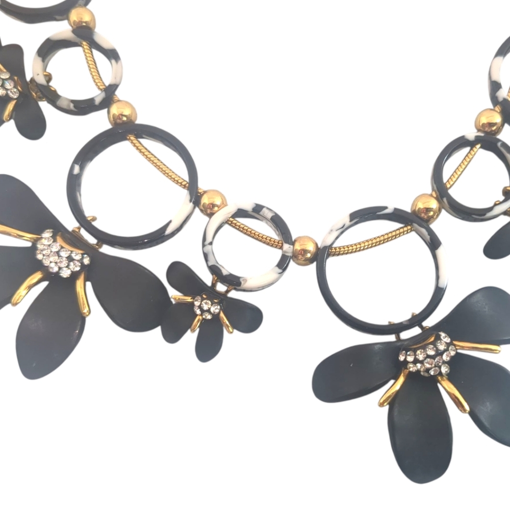 LELE SADOUGHI Trumpet Lily Necklace in Black & Gold Ret$425 - Picture 6 of 8